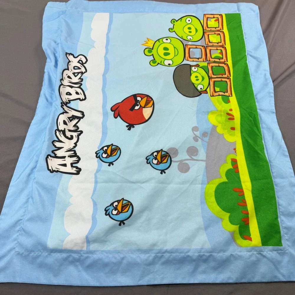 Angry Birds Pillowcase and Sham Set Jay Franco Rovio Entertainment 2012 Blue